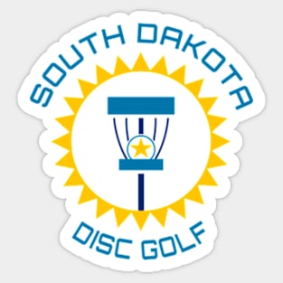 South Dakota Disc Golf - State Flag Light Sticker